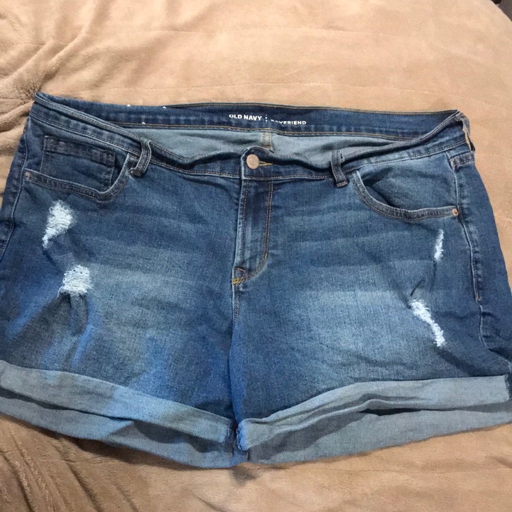 Distressed Jean Shorts